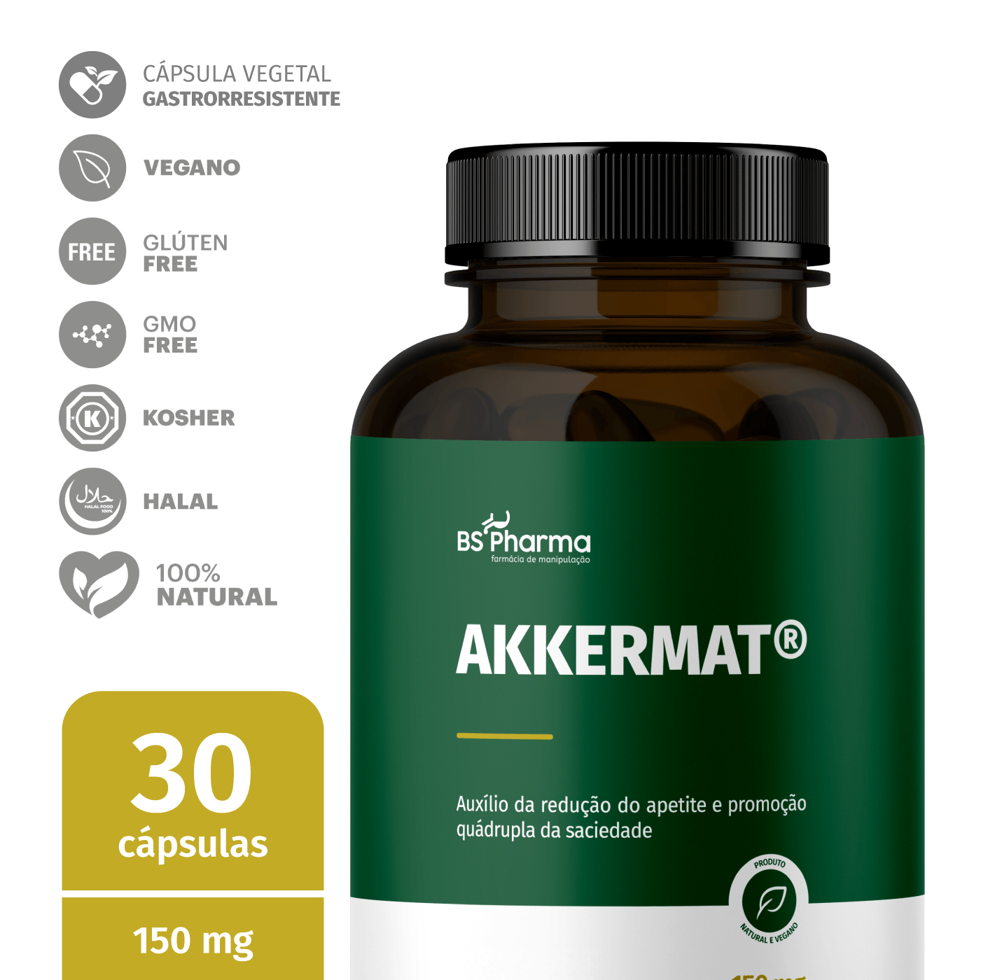 Encontraproduto.com.br - Akkermat 60 Cápsulas BS Pharma